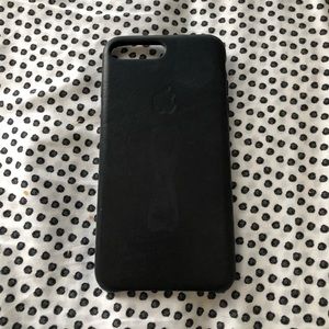 iPhone 7/8 Plus leather black case